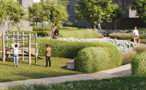 Das Grünraumkonzept wurde von erfahrenen Gartendesignern entworfen und bis ins kleinste Detail liebevoll und nachhaltig durchdacht.